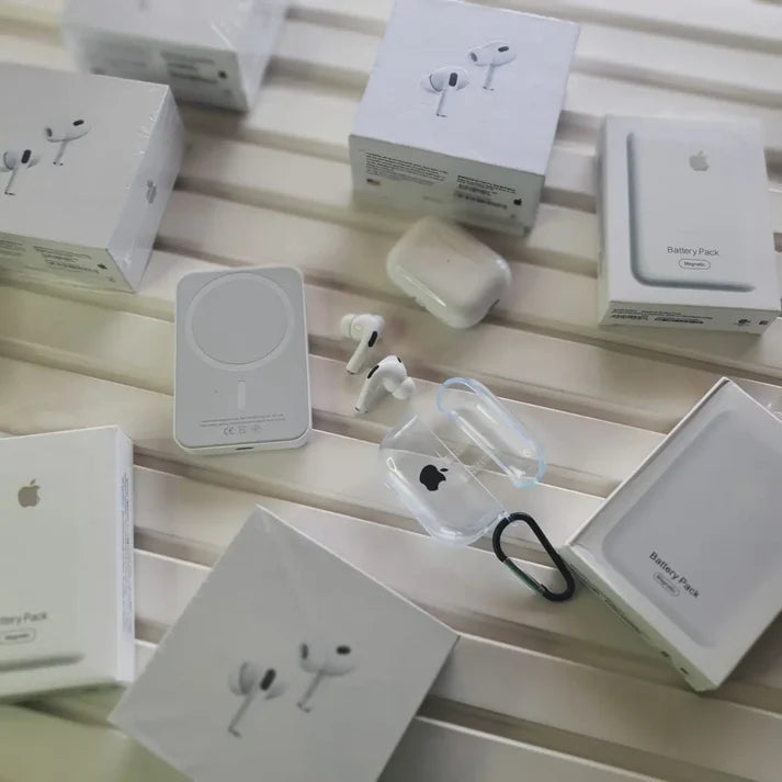 MagSafe AirPods Pro 2 with  Wireless PowerBank Combo – Transparent Case Included