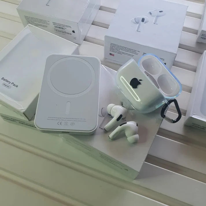 MagSafe AirPods Pro 2 with  Wireless PowerBank Combo – Transparent Case Included