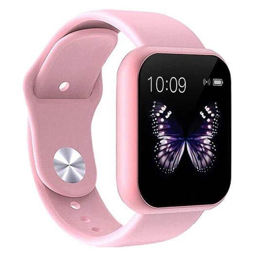 Bouncefit M I D116 Fitness Band Smart Watch for Men, Women, Boys, Girls, Kids – Single Touch Interface, Water Resistant, Workout Modes,Quick Charge Sports Smartwatch – Pink I