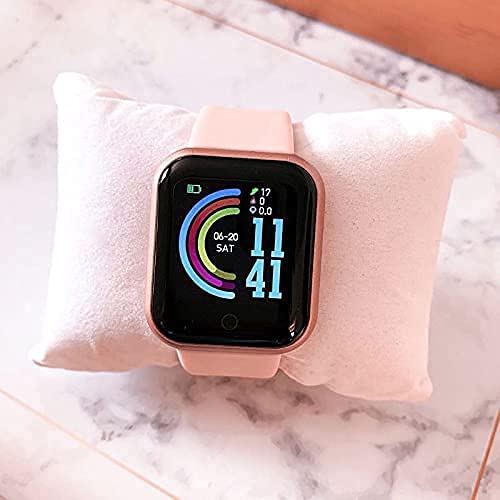 Bouncefit M I D116 Fitness Band Smart Watch for Men, Women, Boys, Girls, Kids – Single Touch Interface, Water Resistant, Workout Modes,Quick Charge Sports Smartwatch – Pink I