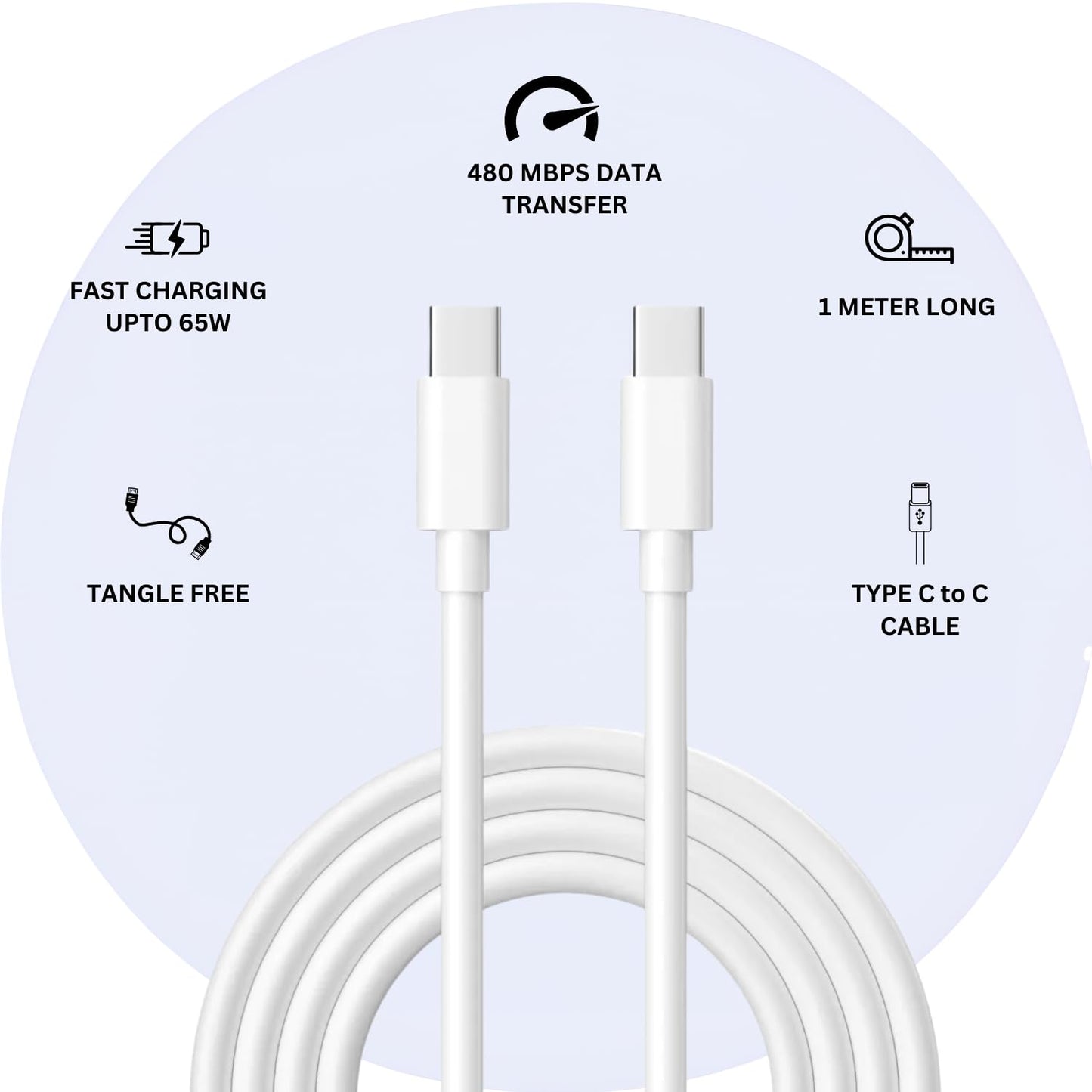 Type C to C Fast Charging USB Type-C Cable